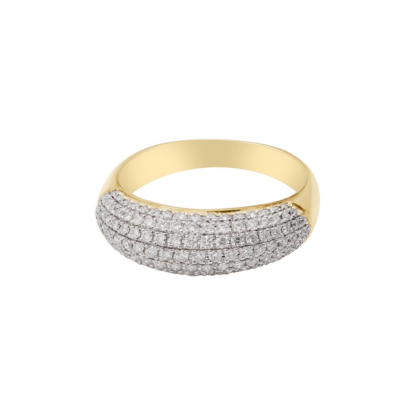 Gorgeous Diamond Gold Ring In 18k Yellow Gold