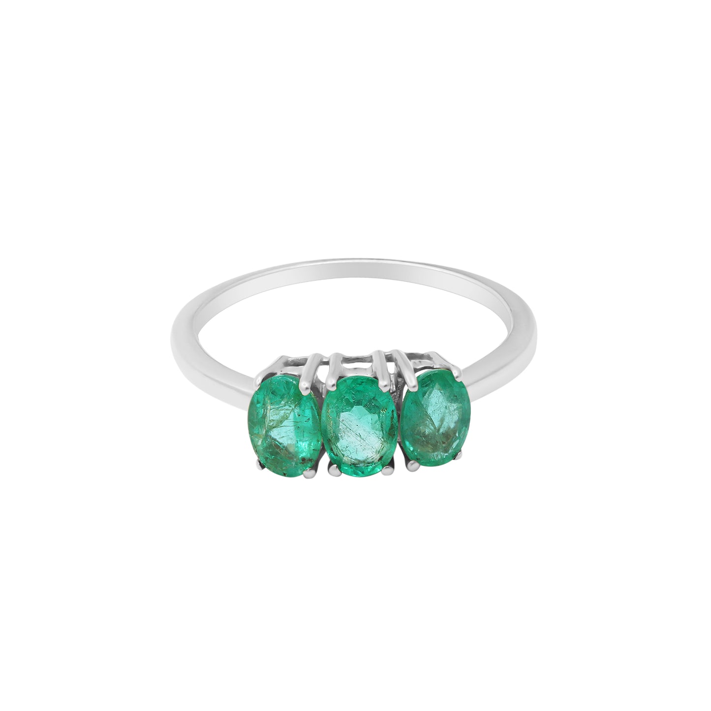 Natural Oval Emerald Yellow Gold Ring In 14k Yellow Gold