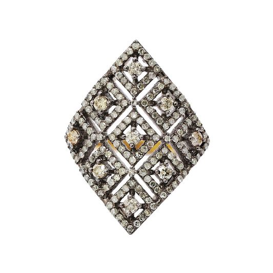 Beautiful Diamond Ring In 14K Gold Handmade Designer Ring By Mio Prezioso