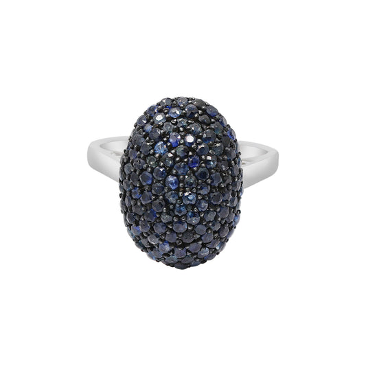 Precious Blue Sapphire 925 Silver Ring Handmade Sapphire Ring