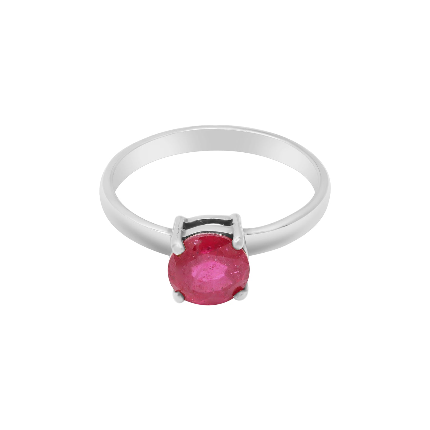 9k Yellow Gold Natural Round Cut Ruby Yellow Gold Ring