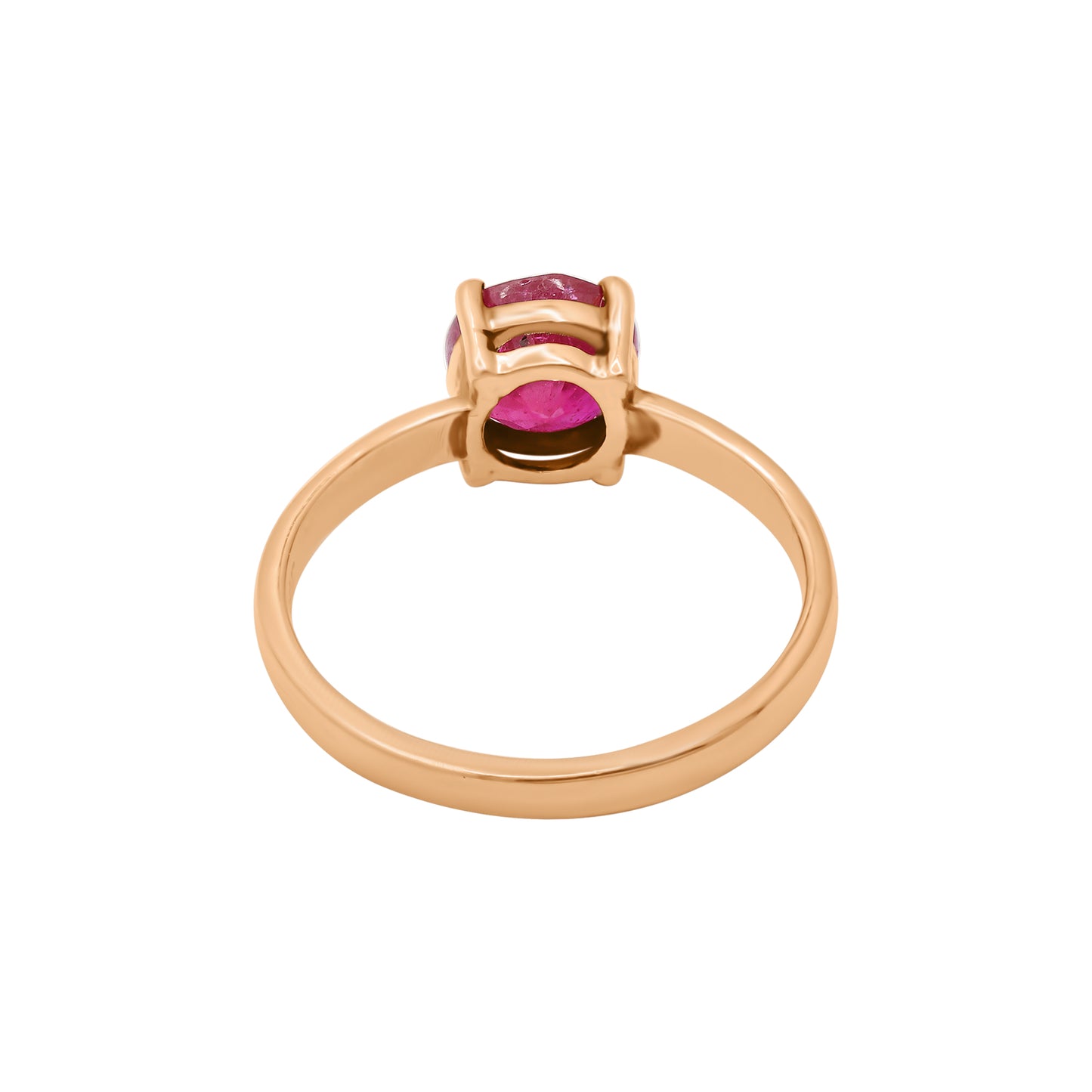 9k Yellow Gold Natural Round Cut Ruby Yellow Gold Ring