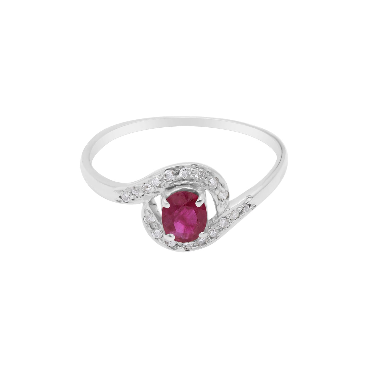 14k Yellow Gold Natural Ruby And Diamond Yellow Gold Ring