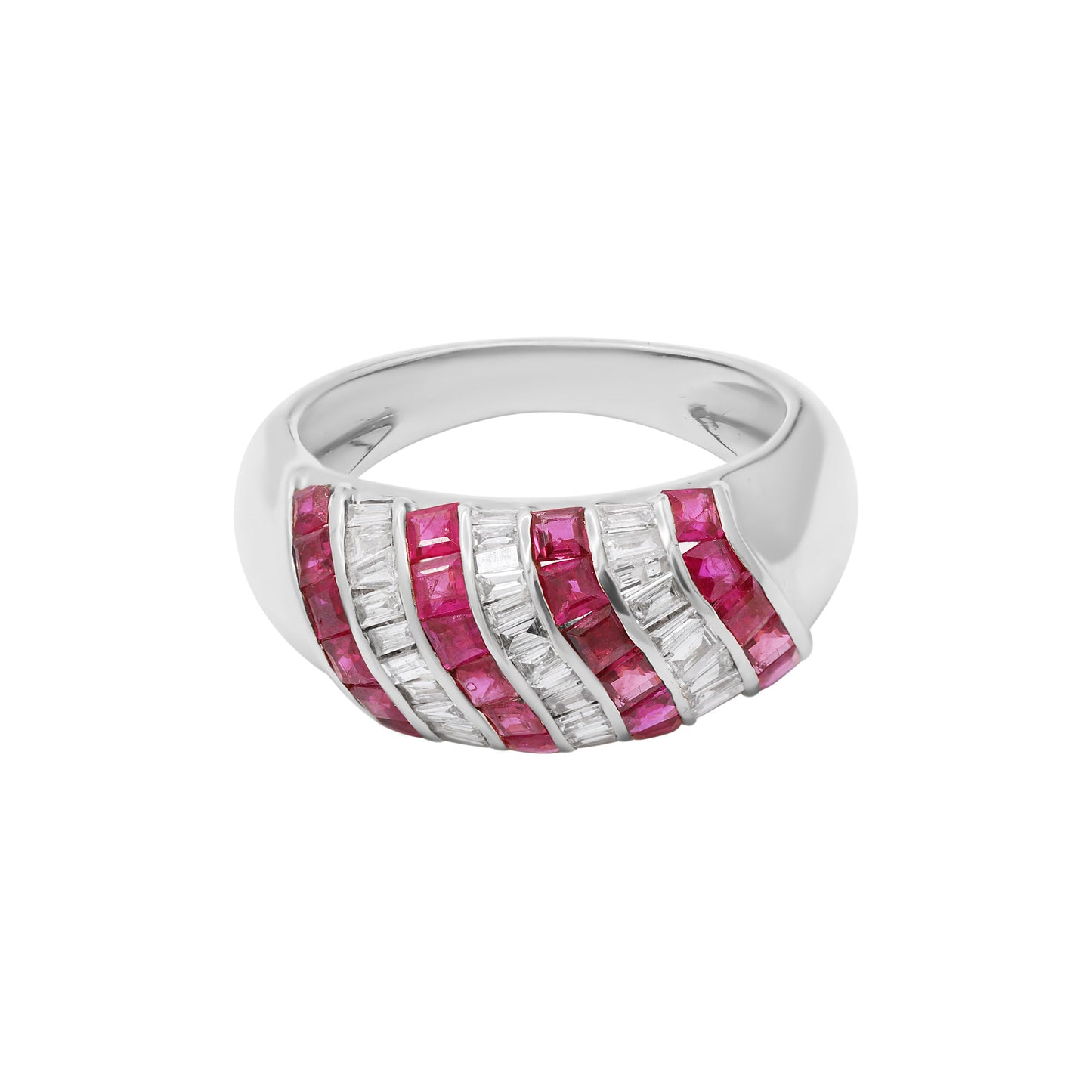 Precious Ruby With Diamond Gold Ring In 14k Yellow Gold