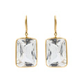 Beautiful Crystal Drop Dangle Earring In 14k Yellow Gold