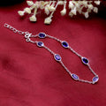 Natural Amethyst Silver Bracelet | Minimal Gemstone Chain Bracelet | February Birthstone Jewelry.