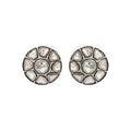 Polki Diamond 925 Sterling Silver Designer Stud For Women's