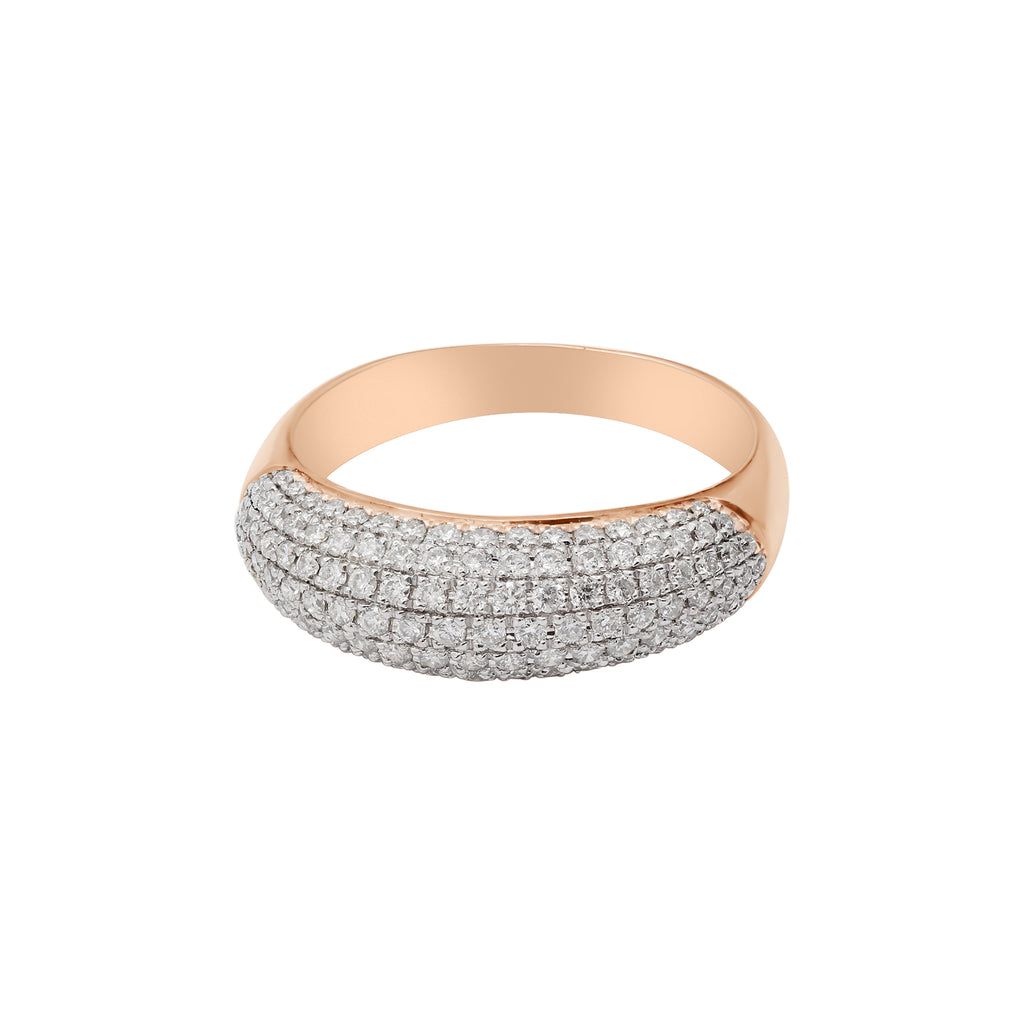 Gorgeous Diamond Gold Ring In 18k Yellow Gold