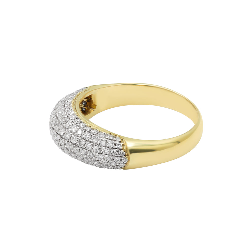 Gorgeous Diamond Gold Ring In 18k Yellow Gold