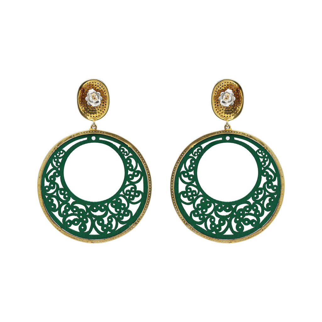 925 Sterling Silver Diamond Drop Dangle Earrings