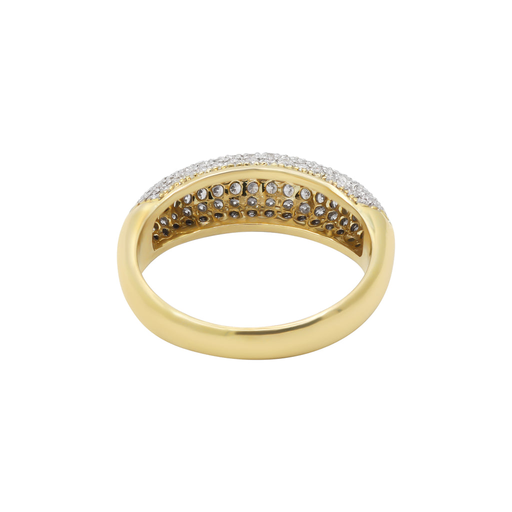 Gorgeous Diamond Gold Ring In 18k Yellow Gold