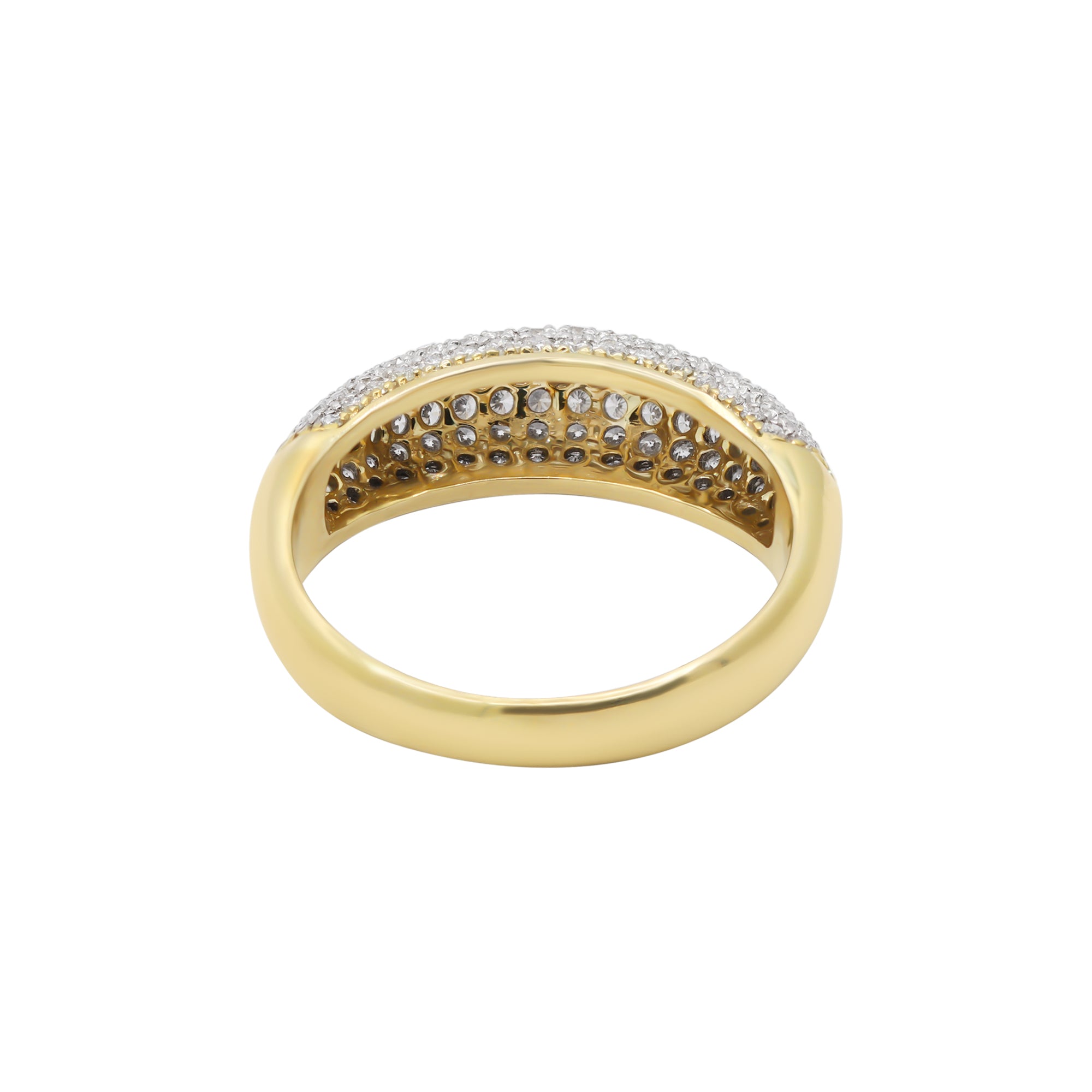 Gorgeous Diamond Gold Ring In 18k Yellow Gold