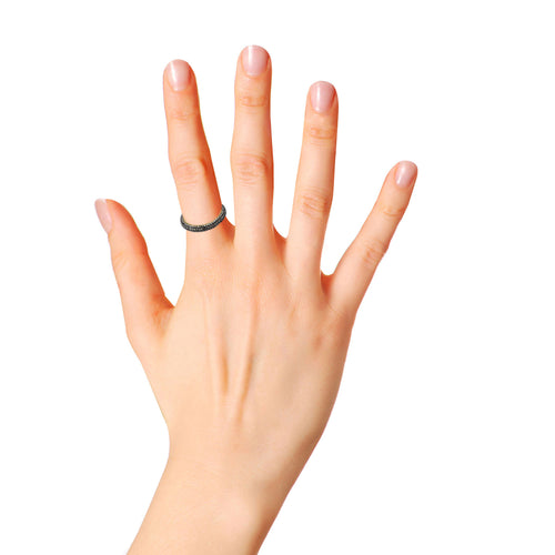 925 Sterling Silver Diamond Gold Plated Silver Band Ring