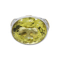 Lemon Quartz Oval Shaped Gemstone Ring 925 Sterling Silver Handmade Ring