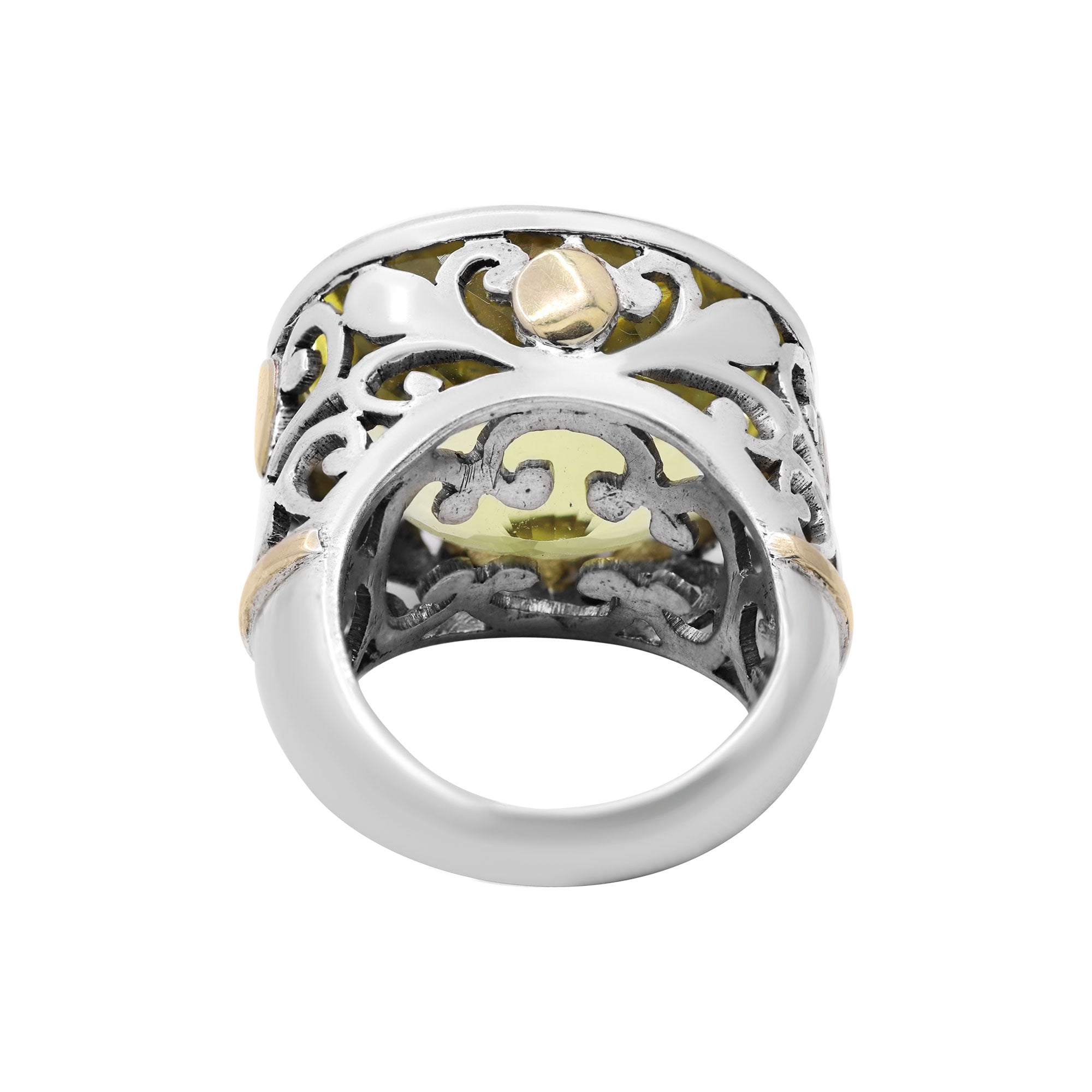 Lemon Quartz Oval Shaped Gemstone Ring 925 Sterling Silver Handmade Ring