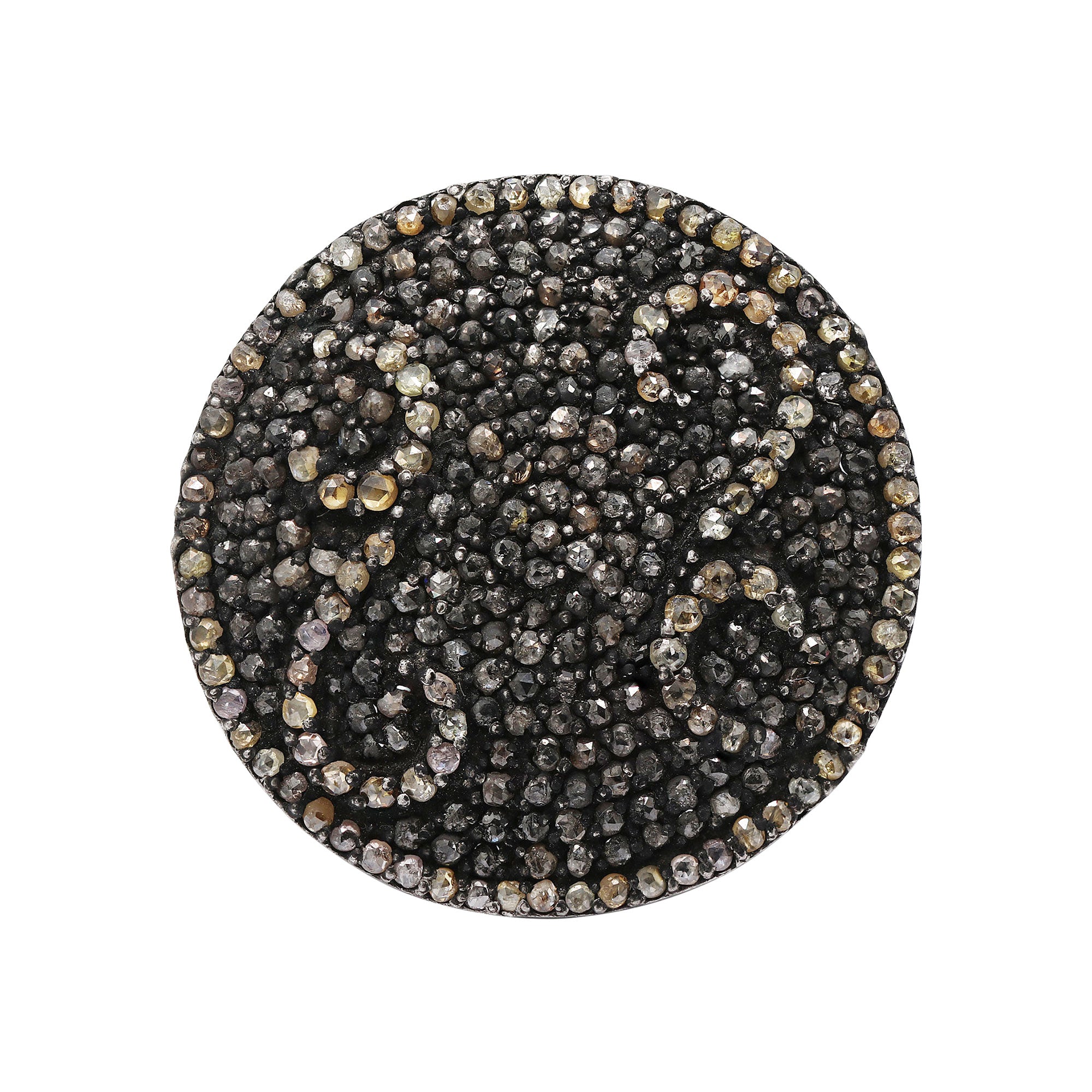 Handmade Black Rhodium 925 Sterling Silver Black Diamond Ring