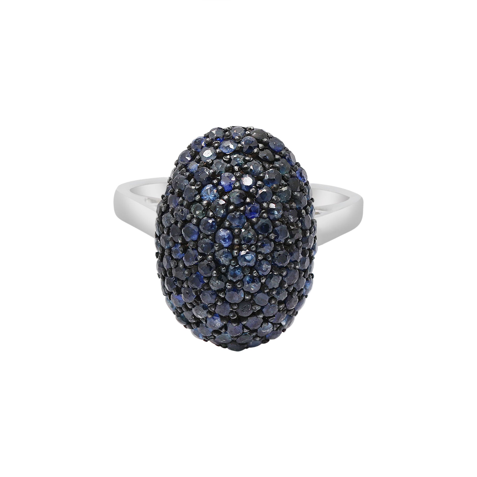 Precious Blue Sapphire 925 Silver Ring Handmade Sapphire Ring