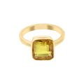 Yellow Sapphire Ring In 18K Gold Handmade Designer Ring By Mio Prezioso
