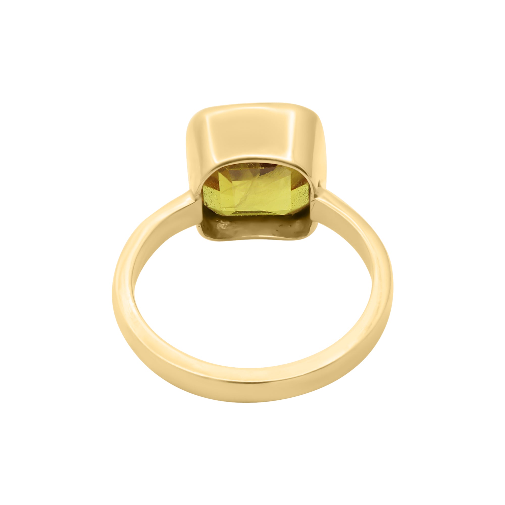 Yellow Sapphire Ring In 18K Gold Handmade Designer Ring By Mio Prezioso