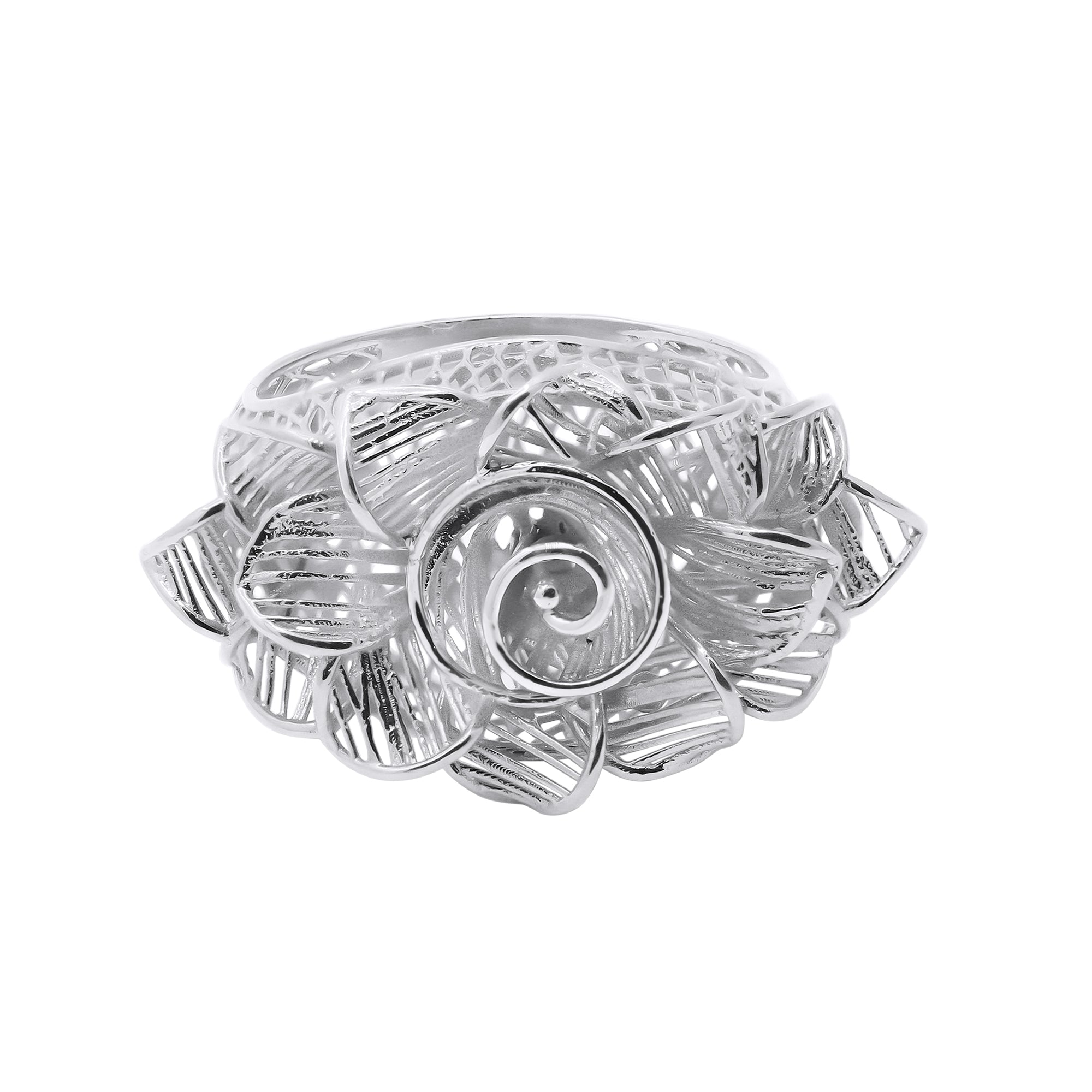 Gorgeous Flower Ring In 18K Yellow Gold