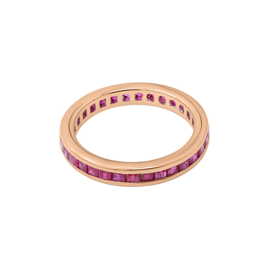 Precious Ruby Band Ring In 18k Gold
