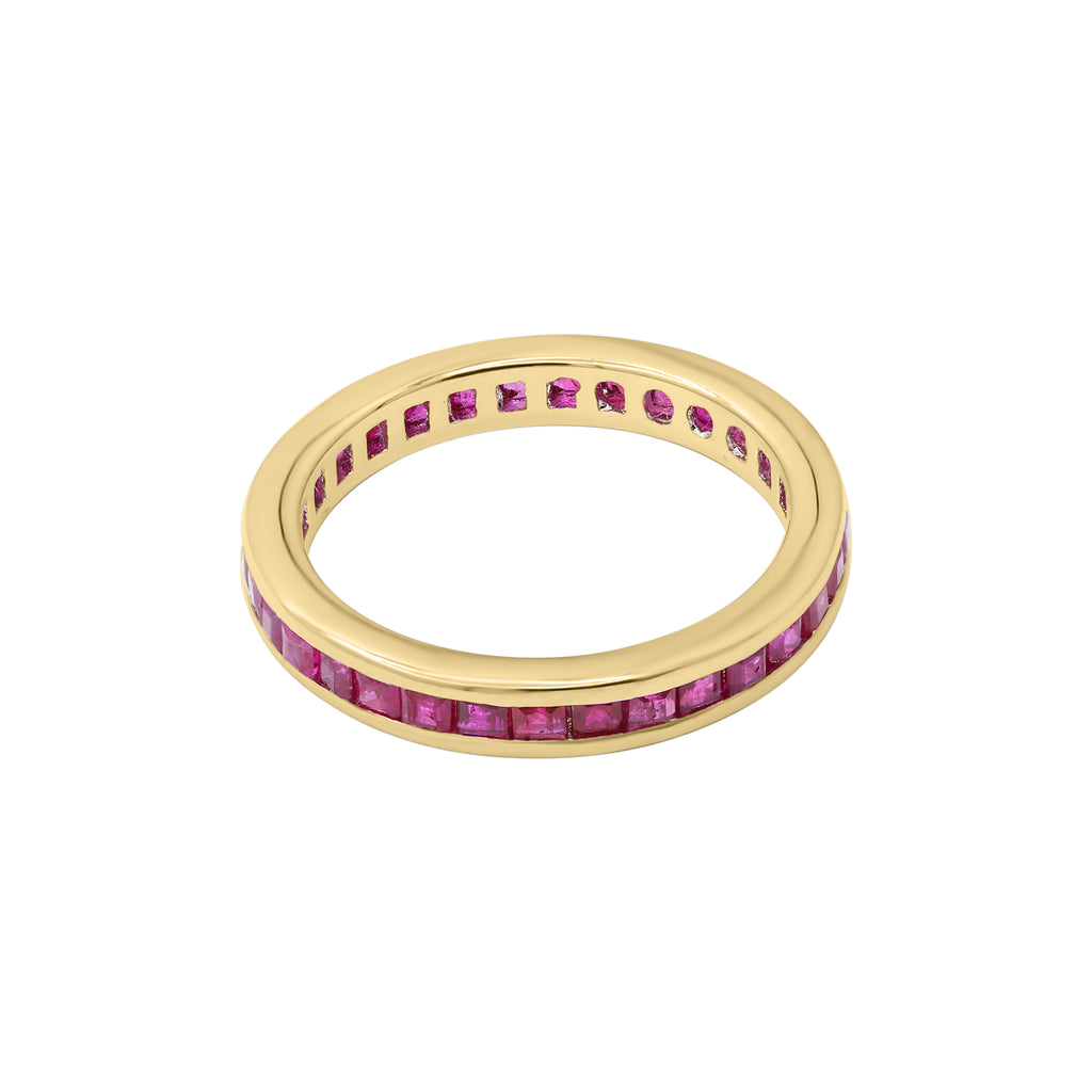 Precious Ruby Band Ring In 18k Gold