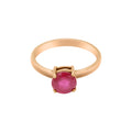 9k Yellow Gold Natural Round Cut Ruby Yellow Gold Ring