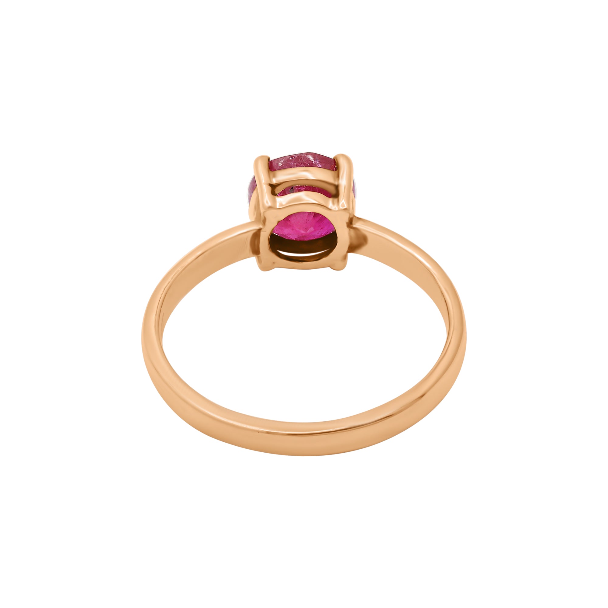 9k Yellow Gold Natural Round Cut Ruby Yellow Gold Ring