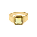 Natural Yellow Sapphire 18k Yellow Gold Ring Unisex Gold Ring