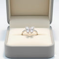 925 Sterling Silver Butterfly Ring | CZ Gemstone Promise Ring | Handmade Jewelry