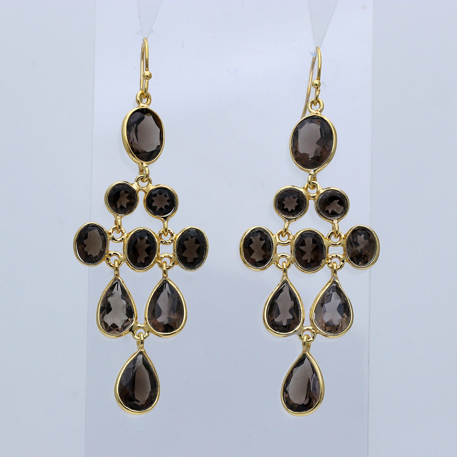 Natural Smoky Quartz Dangle Earring | Handmade Jewelry | 925 Sterling Silver Earring.