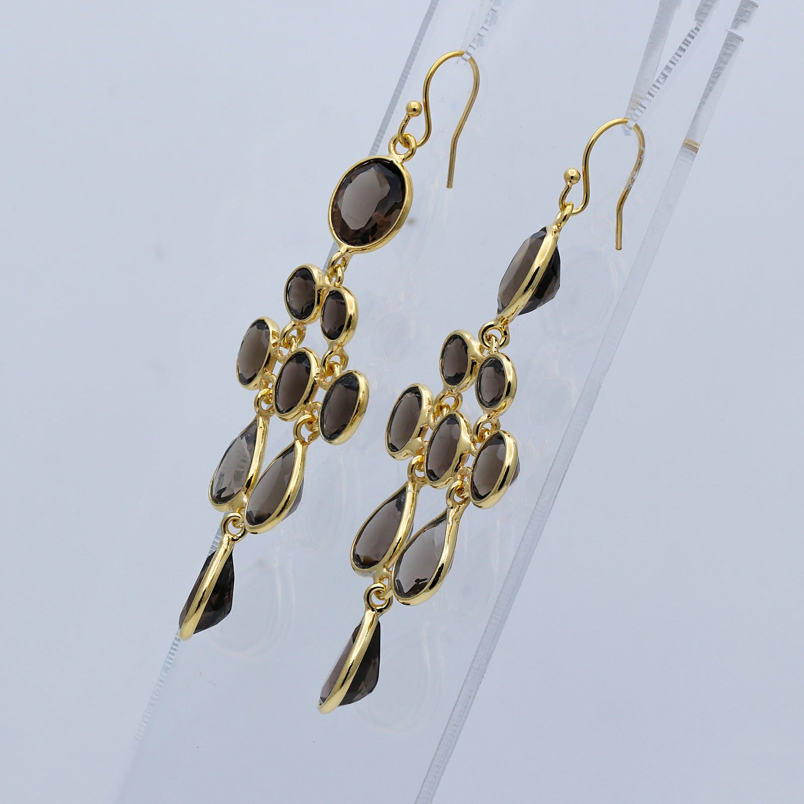 Natural Smoky Quartz Dangle Earring | Handmade Jewelry | 925 Sterling Silver Earring.