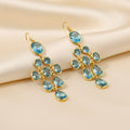 Natural Blue Topaz Dangle Earring | Handmade Jewelry | 925 Sterling Silver Earring.