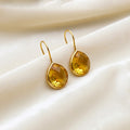 Natural Citrine Dangle | Sterling Silver Earring | Faceted Gemstone Dangle | Handmade Jewelry.