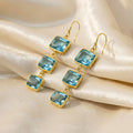 925 Sterling Silver Blue Topaz Dangle | Natural Topaz Earring | Handmade Jewelry.