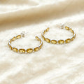Natural Citrine Hoop Earrings | Yellow Gemstone Silver Earrings | November Birthstone Jewelry.