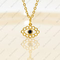 Geniune Black Diamond Evil Eye Pendant | Minimalist 925 Sterling Silver Gemstone Pendants | Handmade Jewelry.