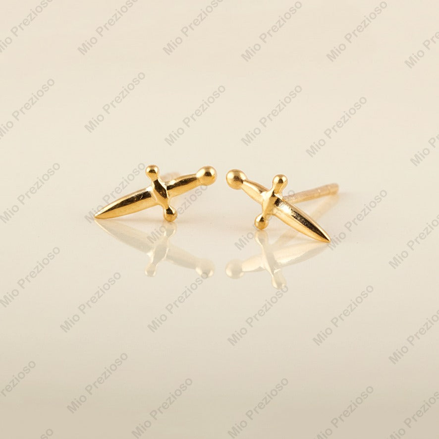 925 Sterling Silver Sword Stud Earrings | Minimalist Earrings | Handmade Jewelry | Unique Earring.