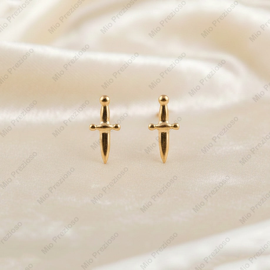 925 Sterling Silver Sword Stud Earrings | Minimalist Earrings | Handmade Jewelry | Unique Earring.