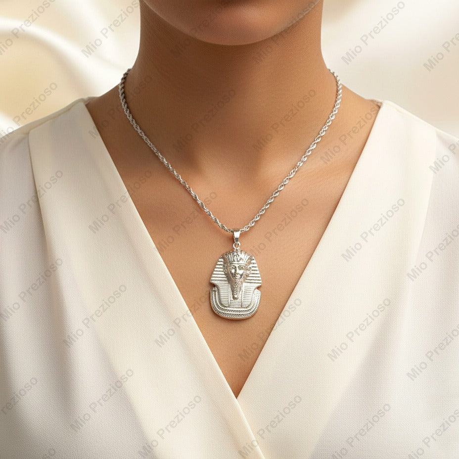 925 Sterling Silver King Tut Pendant | Handmade Minimalist Pendant | Unique Jewelry.