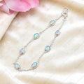 Natural Ethiopian Opal Silver Bracelet | Gemstone Chain Wrist Bracelet | Handmade Jewelry.
