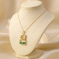 Natural Emerald Teddy Bear Pendant | 925 Sterling Silver Pendant | May Birthstone | Handmade Jewelry.