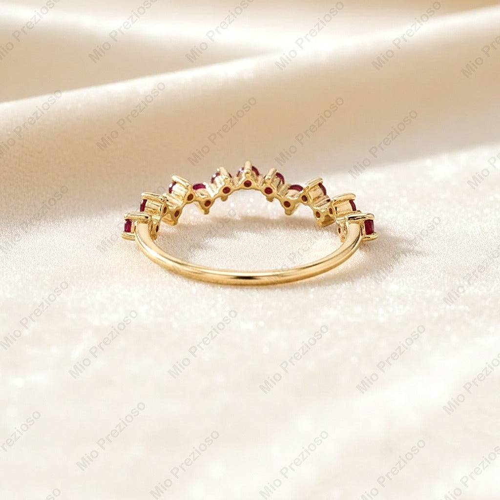 Handmade Natural Ruby Ring | 925 Sterling Silver Gemstone Ring | Minimalist Jewelry | July Birthstone.