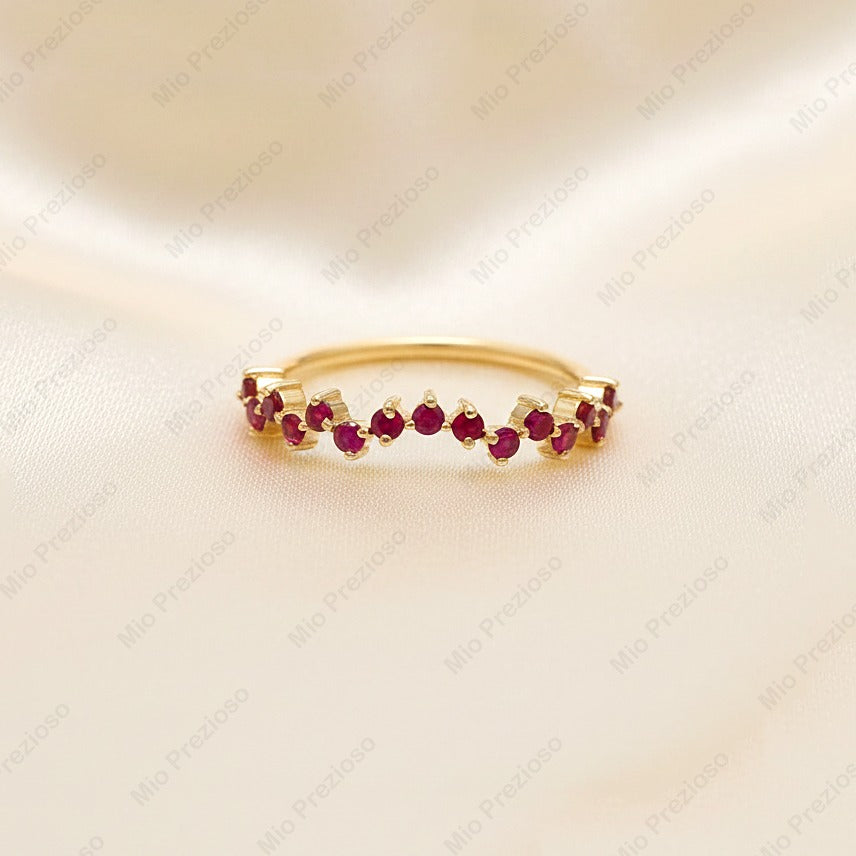 Handmade Natural Ruby Ring | 925 Sterling Silver Gemstone Ring | Minimalist Jewelry | July Birthstone.