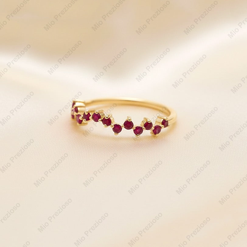 Handmade Natural Ruby Ring | 925 Sterling Silver Gemstone Ring | Minimalist Jewelry | July Birthstone.