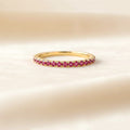 Natural Ruby Eternity Ring | 925 Sterling Silver Stacking Band Ring | Handmade Fine Jewelry.