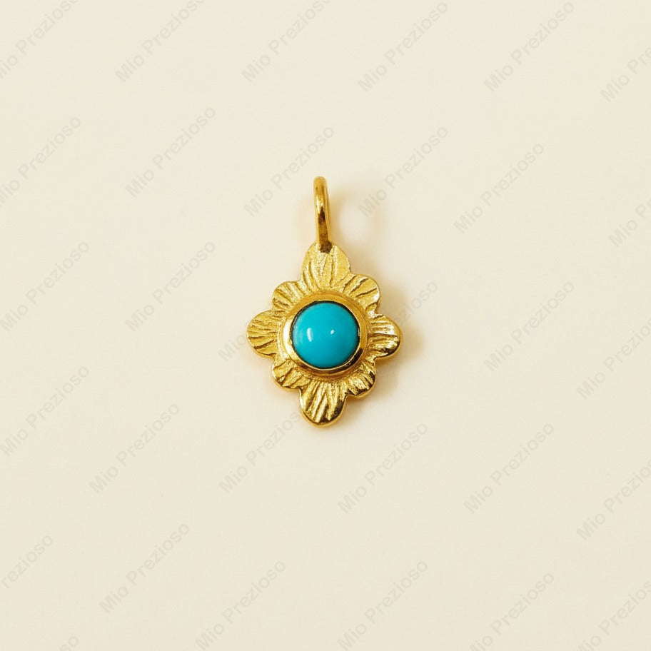 Handmade Natural Turquoise Pendant| 925 Sterling Silver Pendant | December Birthstone Necklace.