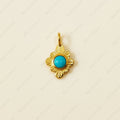 Handmade Natural Turquoise Pendant| 925 Sterling Silver Pendant | December Birthstone Necklace.