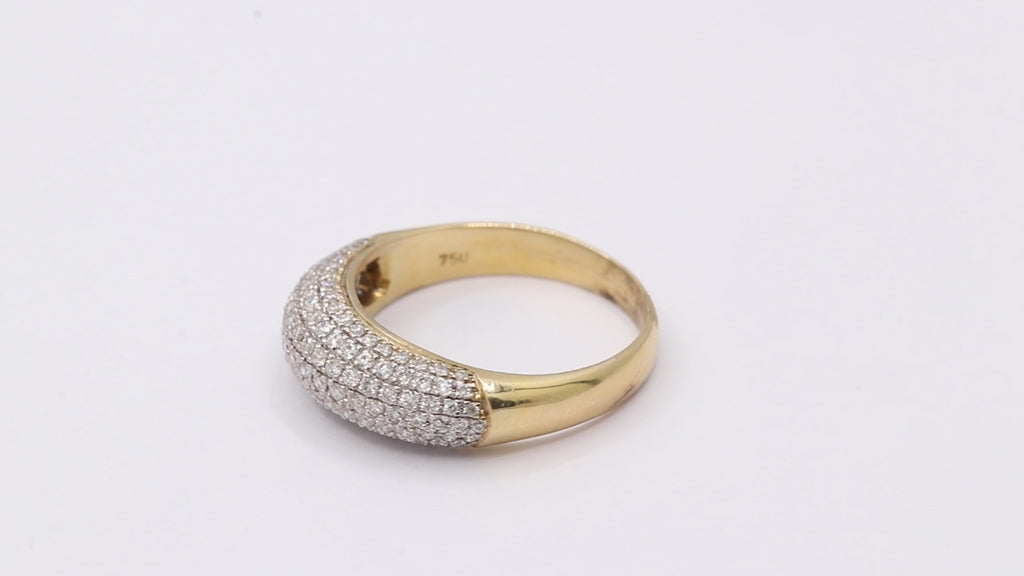 Gorgeous Diamond Gold Ring In 18k Yellow Gold