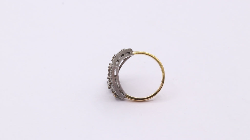 Beautiful Diamond Ring In 14K Gold Handmade Designer Ring By Mio Prezioso